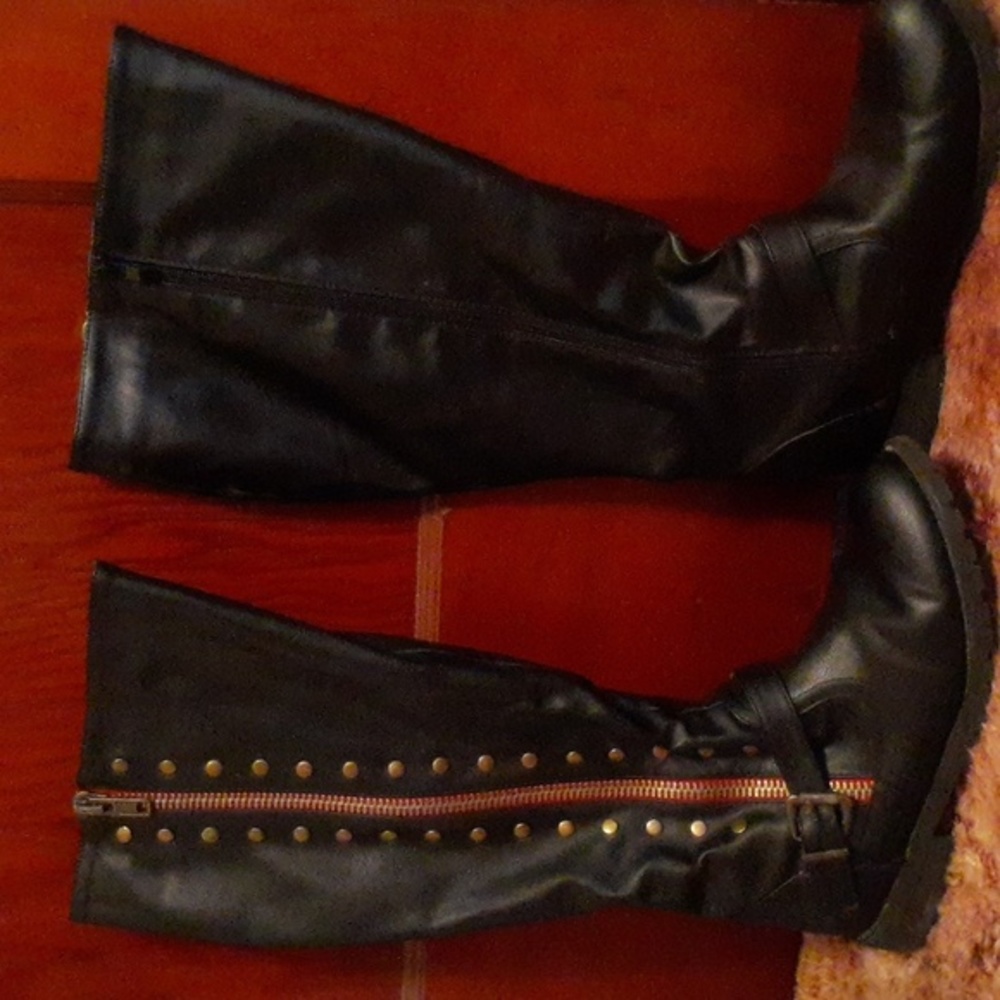 KNEE HIGH BOOTS SZ 10 WIDE CALF